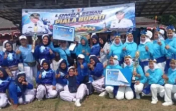 Lomba Senam OKE Gas Piala Bupati Lampung Selatan Meriahkan HUT RI ke-81 di Ketapang