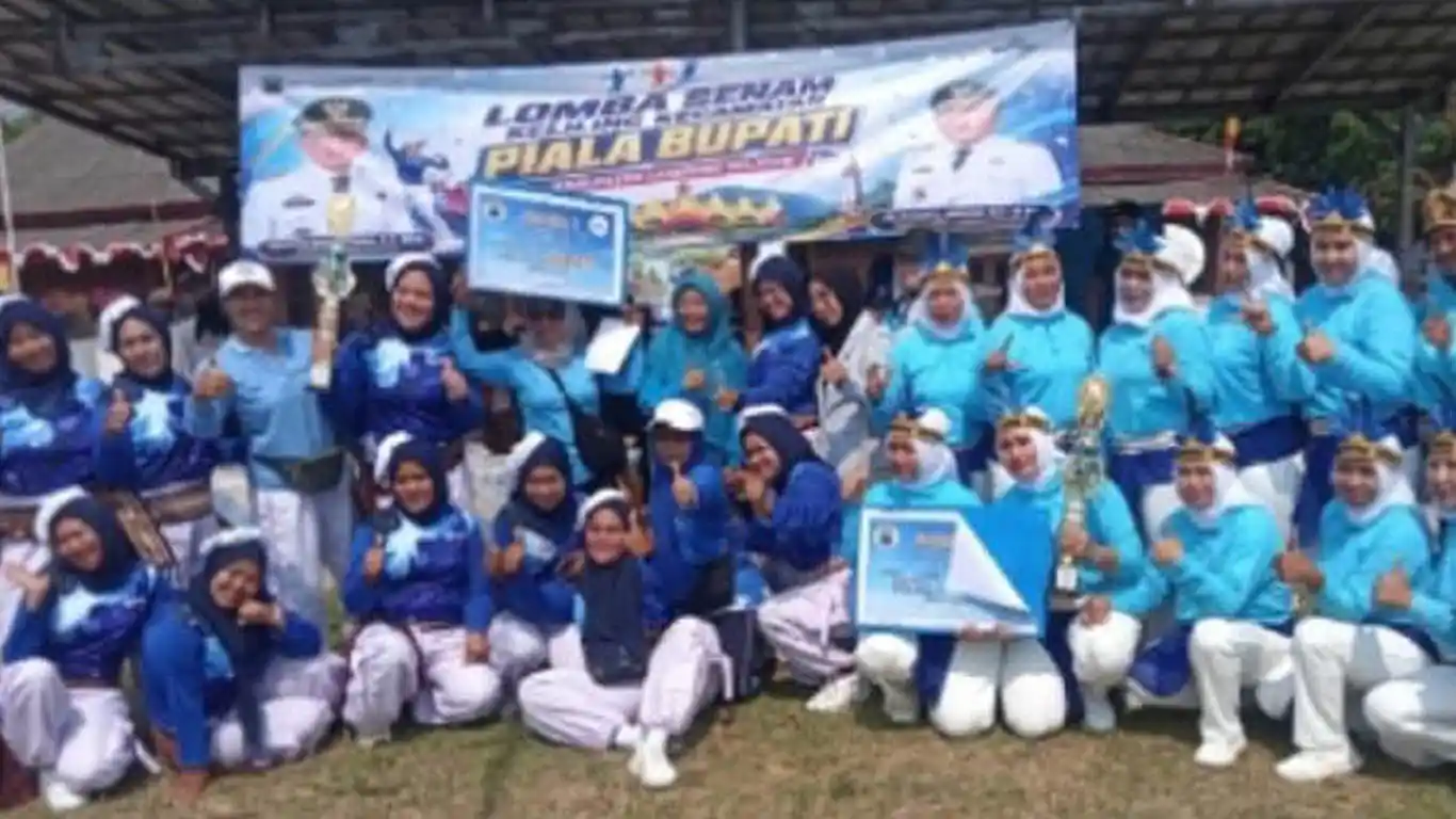 Lomba Senam OKE Gas Piala Bupati Lampung Selatan Meriahkan HUT RI ke-81 di Ketapang