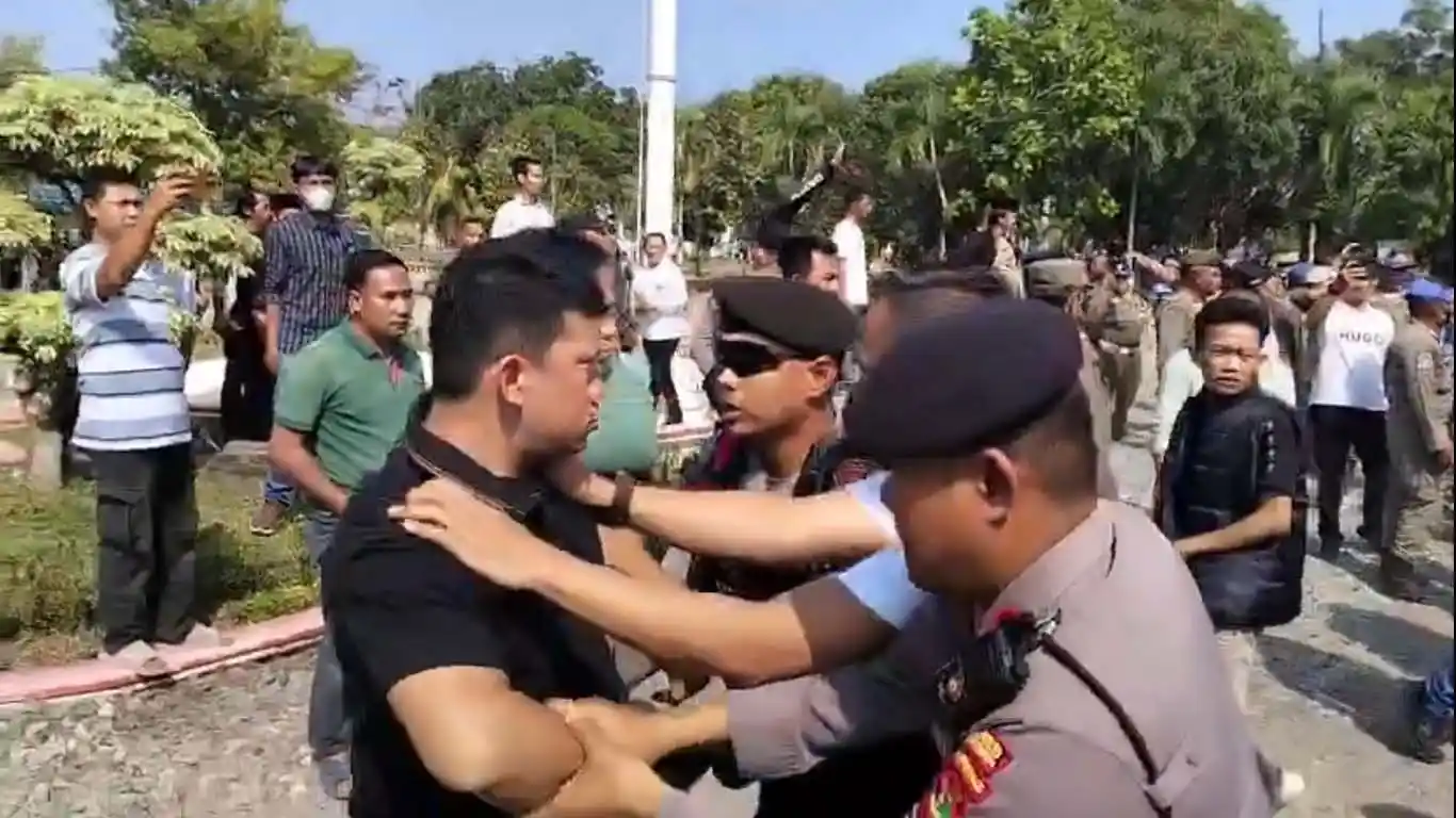 PGK Lampung Tengah Kritik Polisi dan Satpol PP Dinilai Lamban, Aksi Damai JPK Berujung Ricuh