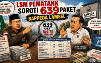 Pematank Soroti 639 Paket Pengadaan Barang di Bappeda Lampung Selatan, Diduga jadi Ajang Korupsi