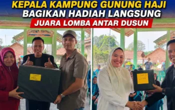 Pembagian Hadiah Lomba Antar Dusun Di Kampung Gunung Hadi Berlangsung Meriah