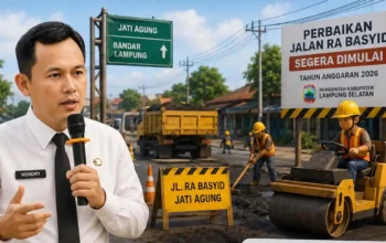Pemkab Lampung Selatan Segera Rehabilitasi Jalan RA Basyid Jati Agung