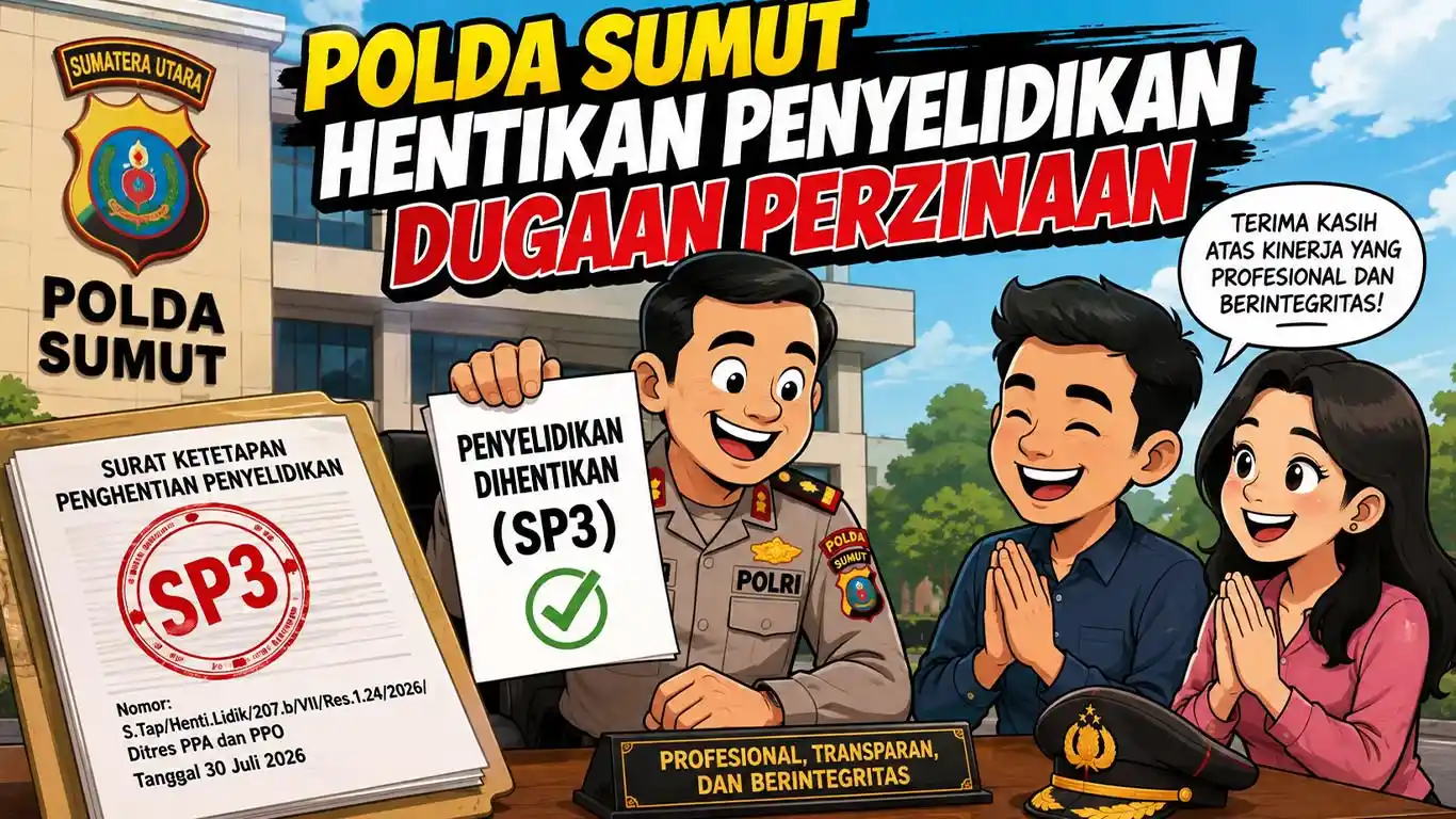 Polda Sumut Hentikan Penyelidikan Dugaan Perzinaan, Terlapor Apresiasi Profesionalisme Penyidik