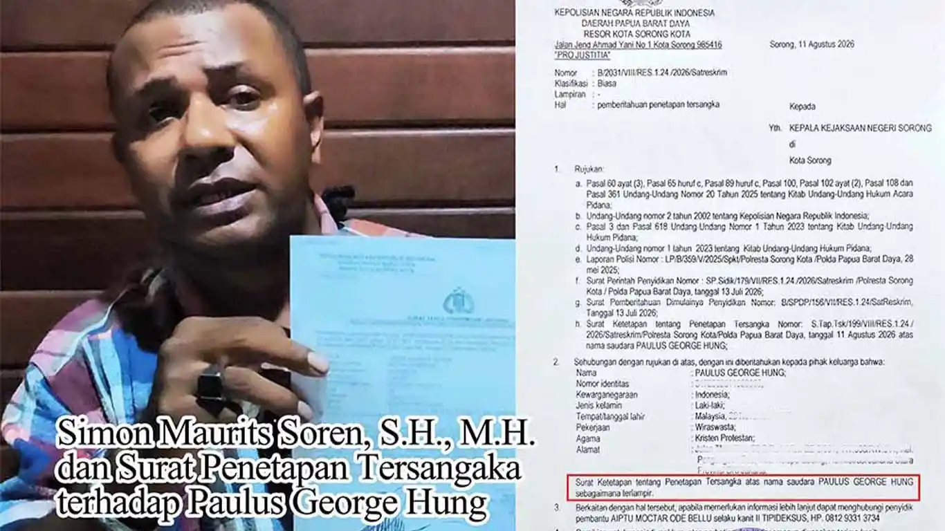 Polisi Tetapkan Paulus George Hung Tersangka Dugaan Penyerobotan Tanah dan Pemalsuan Surat
