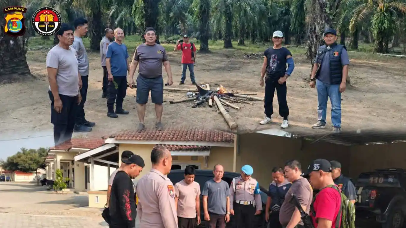 Polsek Padang Ratu Gerebek Lokasi Diduga Tempat Perjudian Sabung Ayam