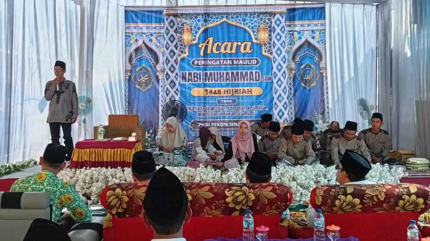 Ribuan Jamaah Hadiri Maulid Nabi di Sinar Jawa, Kepala Pekon Tekankan Pentingnya Membangun Akhlak