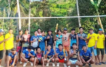 Turnamen Voli Meriahkan HUT ke-81 RI di Pekon Sinar Jawa Tanggamus