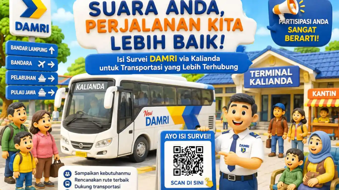 Pemkab Lampung Selatan Ajak Warga Isi Survei Rute Baru DAMRI di Kalianda