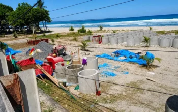Viral Proyek 22 milyar Milik BBWS Pengaman Pantai Pesisir Barat Diduga Gunakan Besi Banci