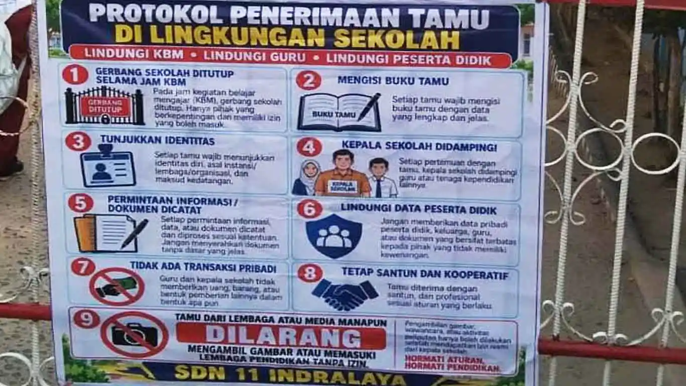 Banner di SDN 11 Indralaya Jadi Sorotan, Sekolah Tegaskan untuk Keamanan dan Ketertiban