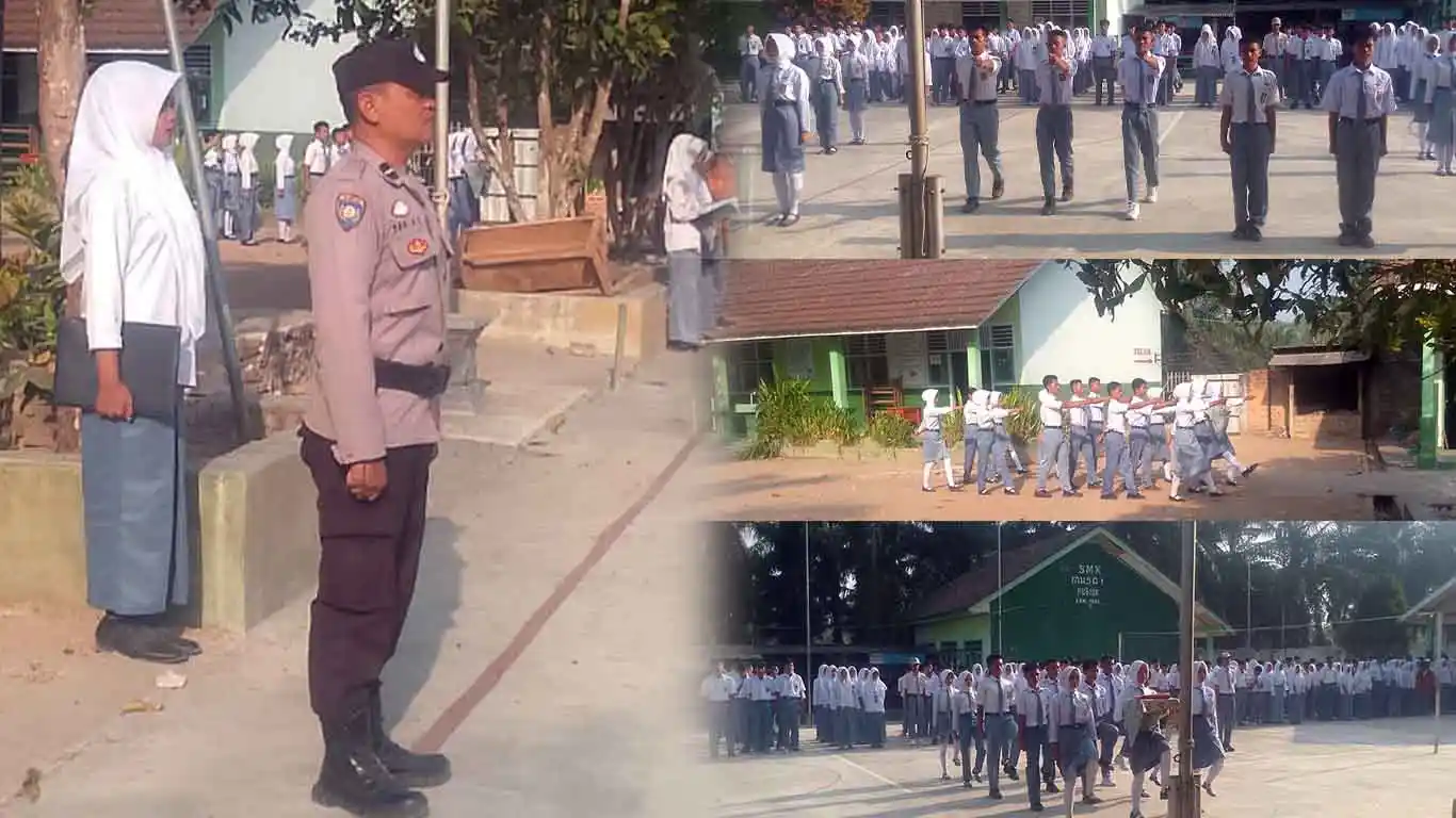 Bhabinkamtibmas Polsek Padang Ratu Beri Pembinaan Pelajar SMK Muhammadiyah 1 Pubian
