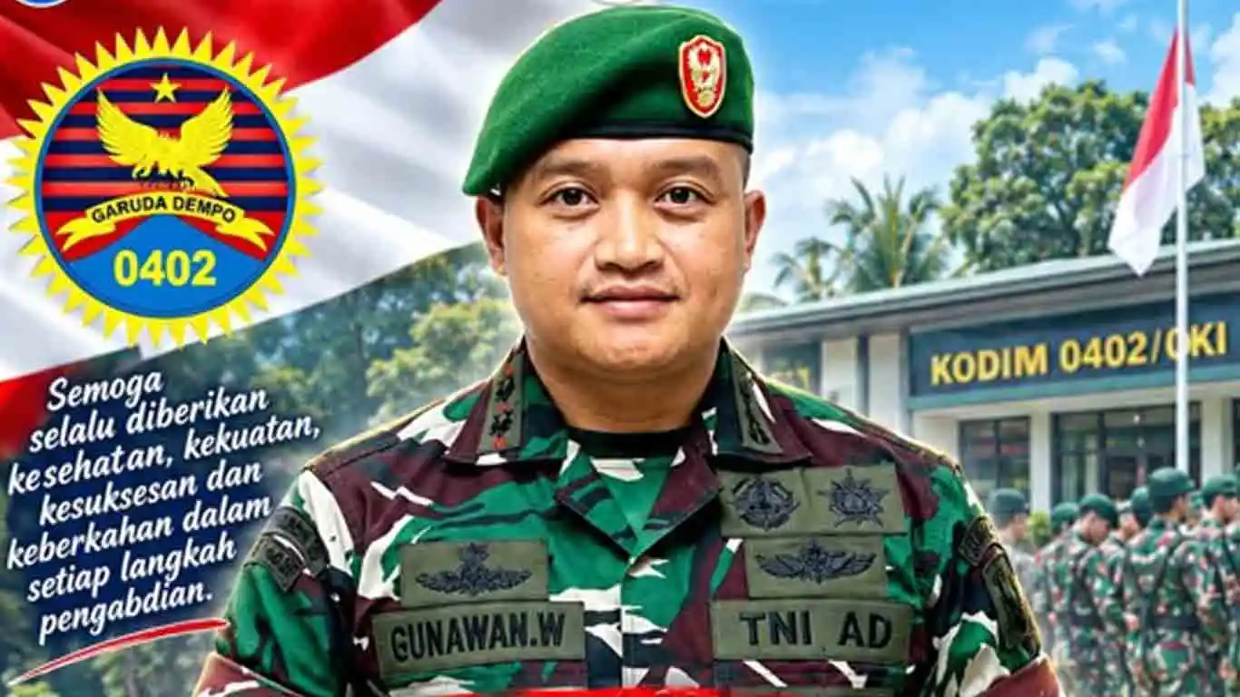 HUT Dandim 0402/OKI, Letkol Inf Gunawan Wibisono Banjir Ucapan dan Doa