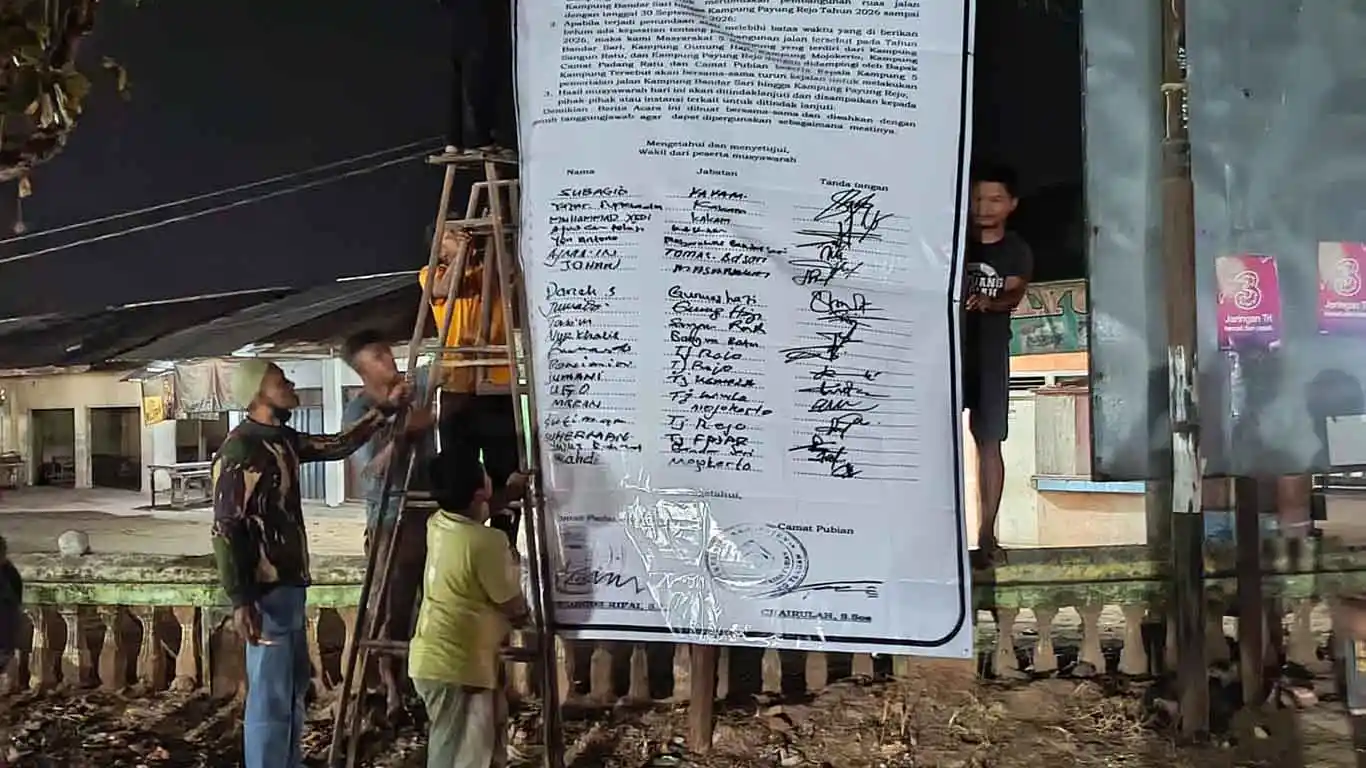 Kesabaran Habis! Warga 5 Kampung Ancam Portal Jalan Jika Pemkab Lampung Tengah Mbalelo