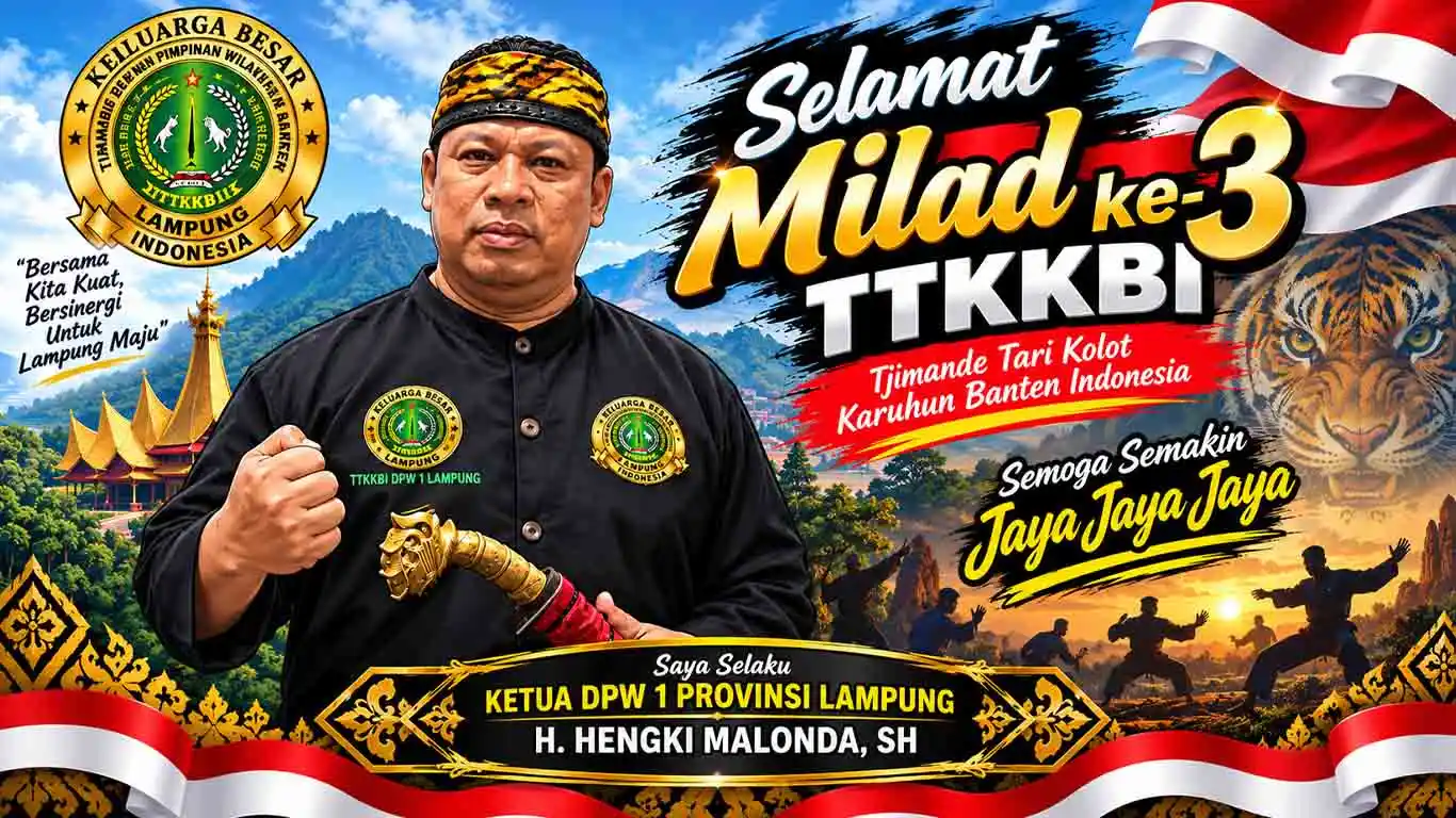 Ketua TTKKBI DPW 1 Lampung Sampaikan Selamat Milad ke-3, Apresiasi Kepemimpinan DPP