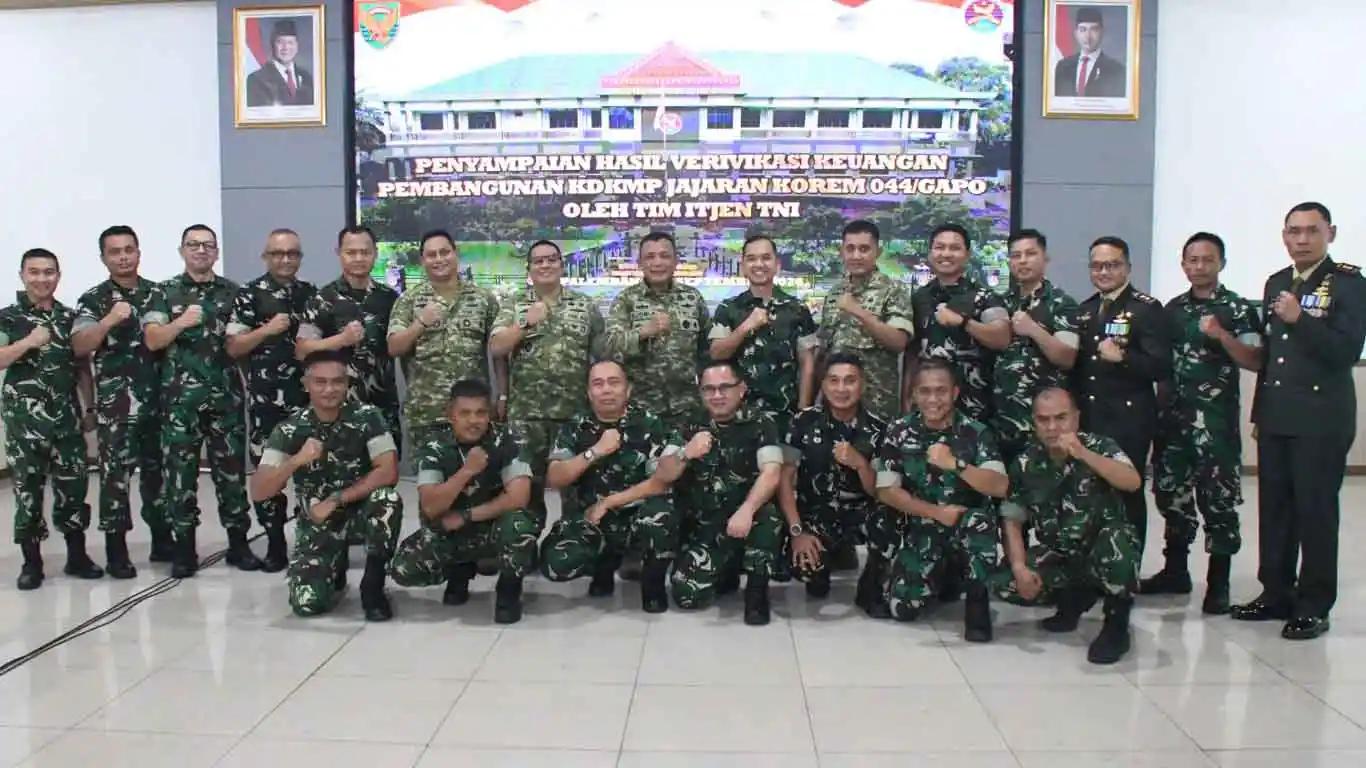 Korem 044/Gapo Evaluasi Hasil Verifikasi Koperasi Desa Merah Putih