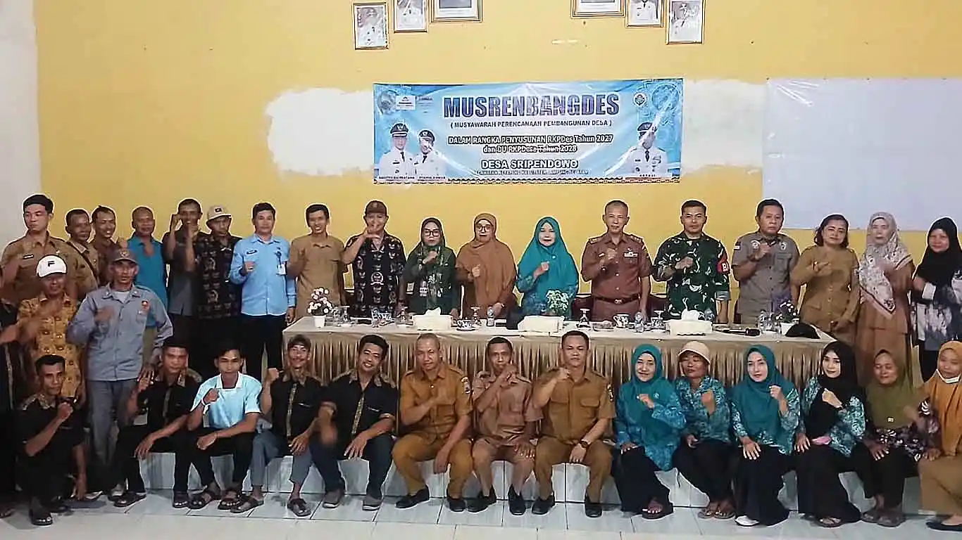 Musrenbang Desa Sripendowo Bahas RKP 2027, Usulan Masyarakat Jadi Prioritas Pembangunan