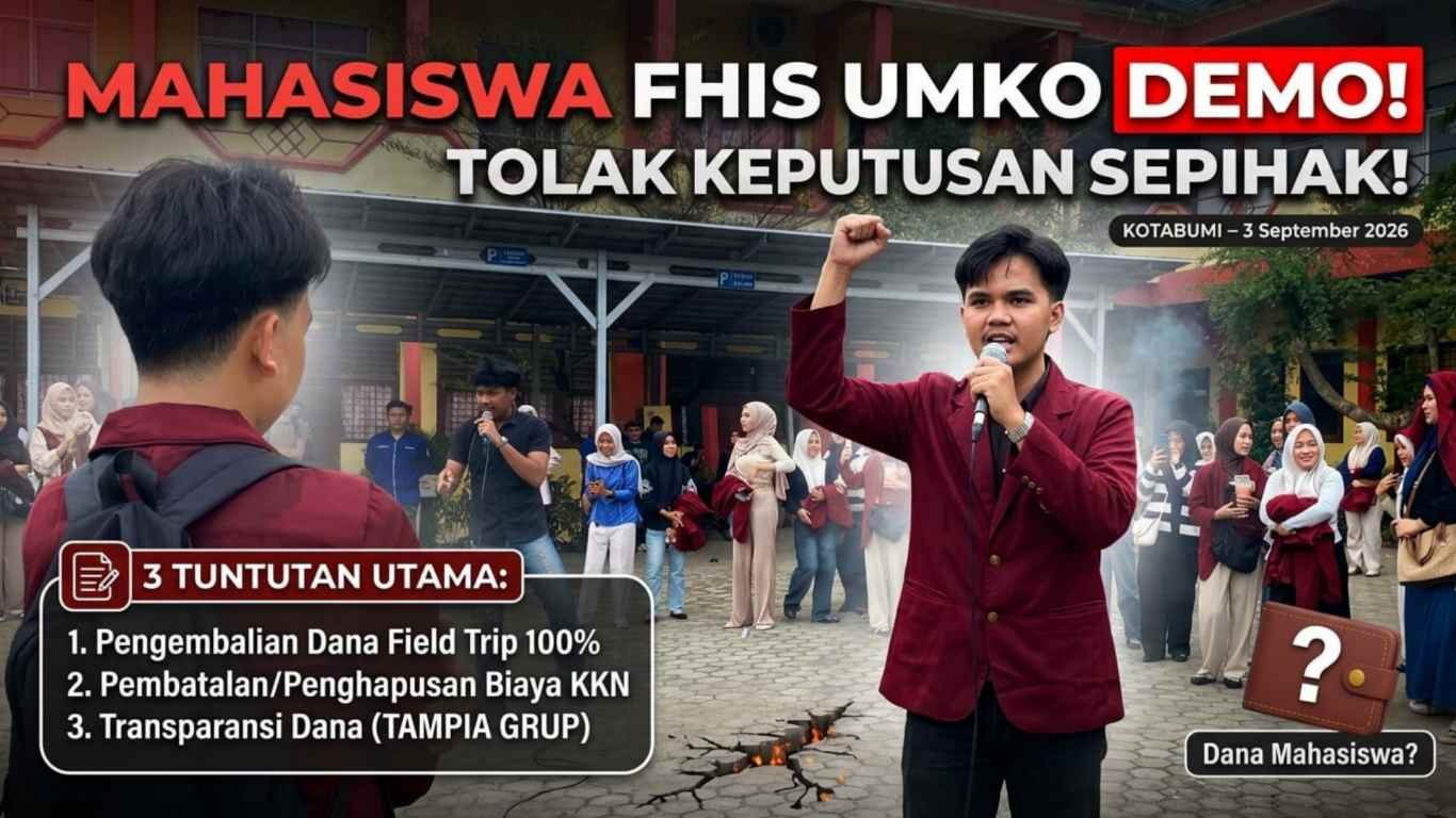 Mahasiswa FHIS UMKO Geruduk Kampus, Persoalkan Dana Field Trip dan KKN