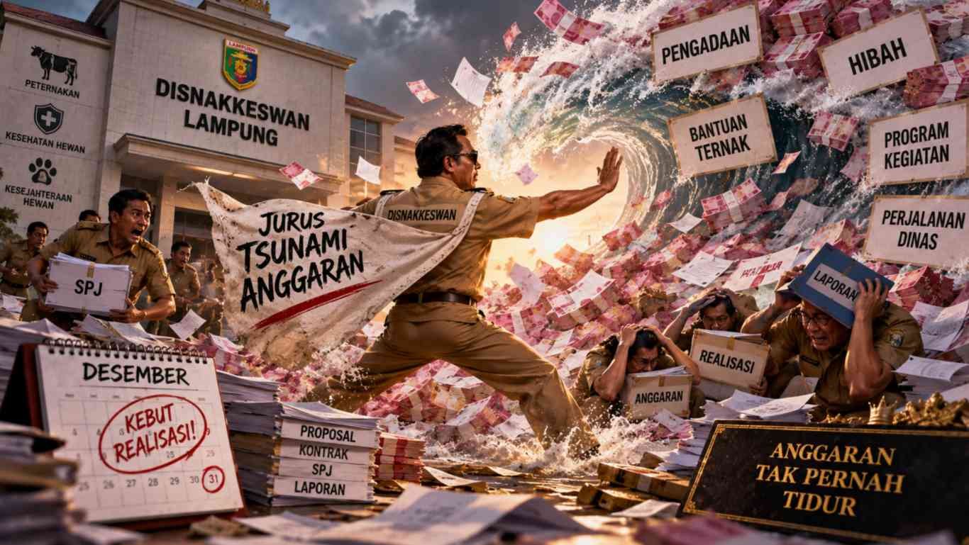 Disnakkeswan Lampung Keluarkan Jurus Tsunami Anggaran di Penghujung Tahun