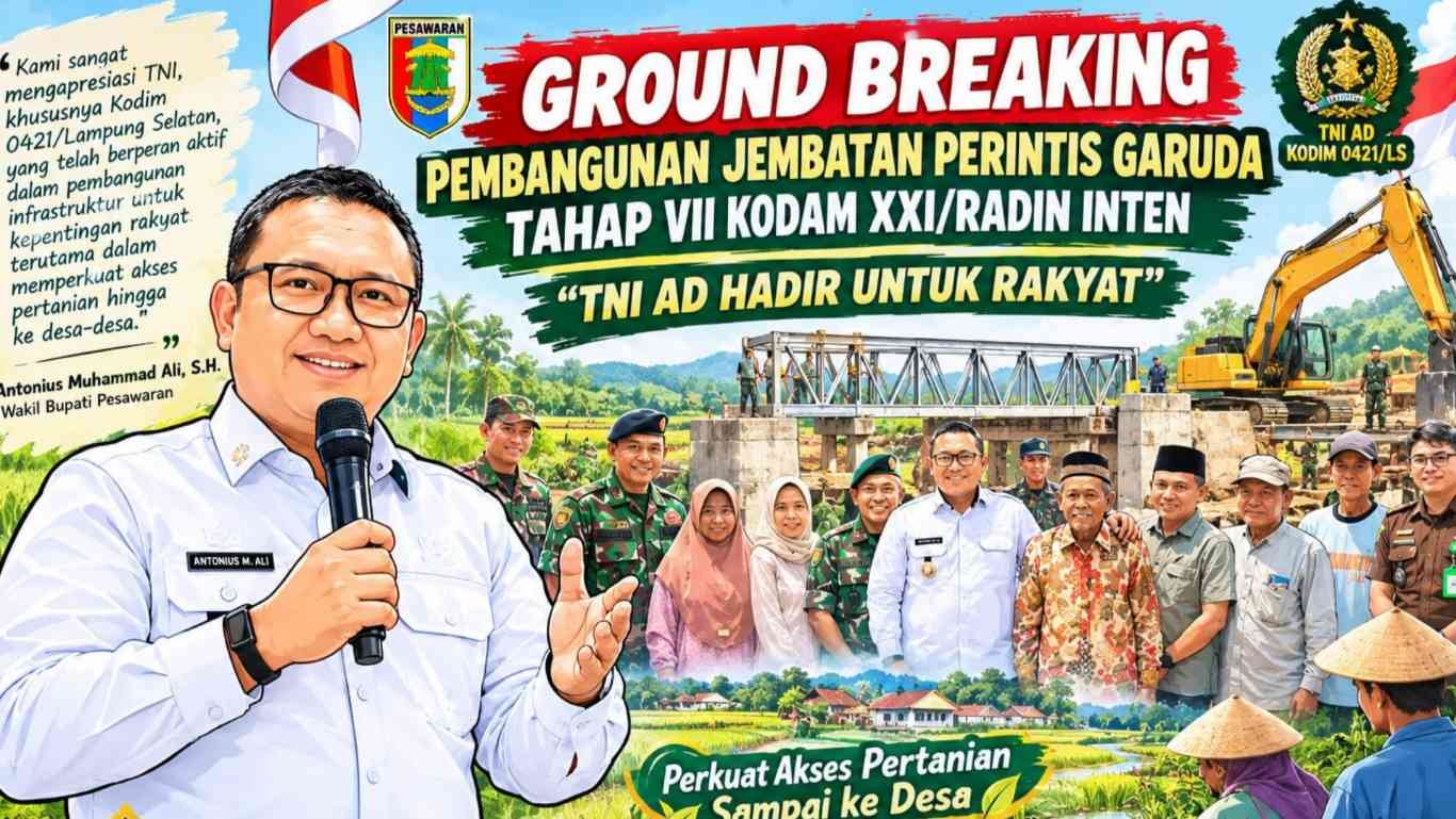 Jembatan Perintis Garuda Tahap VII Dibangun, Harapan Baru Petani Baturaja Pesawaran