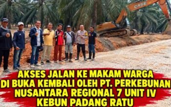Akses Jalan ke Makam Warga Padang Ratu Kembali Dibuka, PT PN Bangun Gorong-Gorong