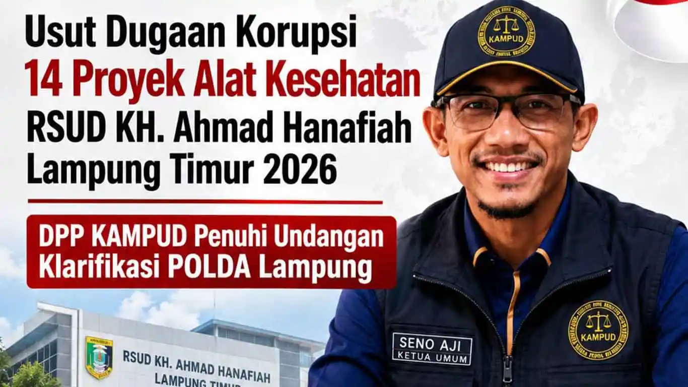 Polda Lampung Tindaklanjuti Aduan Dugaan KKN 14 Paket Pengadaan Alkes RSUD Lampung Timur