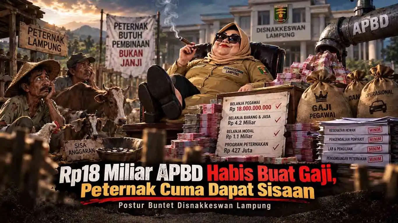 Postur Buntet Disnakkeswan Lampung: Rp18 Miliar APBD Habis Buat Gaji, Peternak Cuma Dapat Sisaan