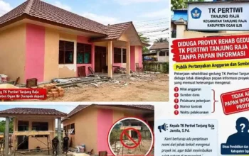 Proyek Rehabilitasi TK Pertiwi Tanjung Raja Ogan Ilir Disorot: Misteri Tanpa Papan Proyek