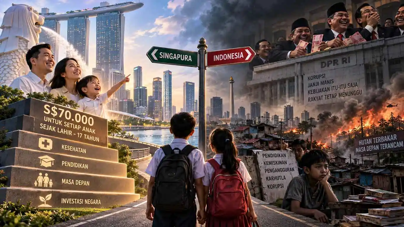 Singapura Menabung untuk Anak, Indonesia Masih Sibuk Menabung Masalah