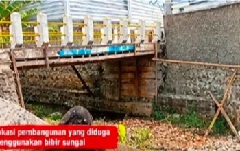 Tindaklanjuti Aduan Warga, LSM HARIMAU Cek Dugaan Bangunan di Sempadan Sungai