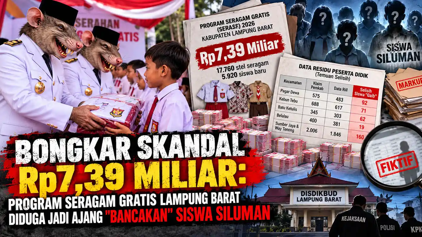 Bongkar Skandal Rp7,39 Miliar: Program Seragam Gratis Lampung Barat Diduga Jadi Ajang “Bancakan” Siswa Siluman