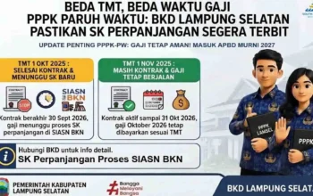 Gaji PPPK Paruh Waktu Lampung Selatan Belum Serentak, BKD Sebut Terkendala Perbedaan TMT dan SK Perpanjangan