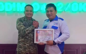 PPWI Anugerahkan Penghargaan Mitra Strategis Kepada Dandim 0402 OKI-OI
