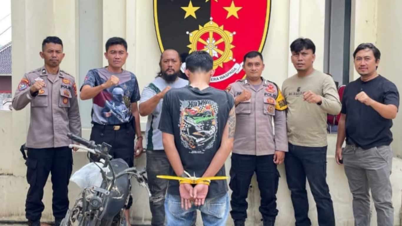 Satreskrim Polres Tanggamus Ungkap Curat Motor, Terduga Pelaku Diamankan di Bengkel