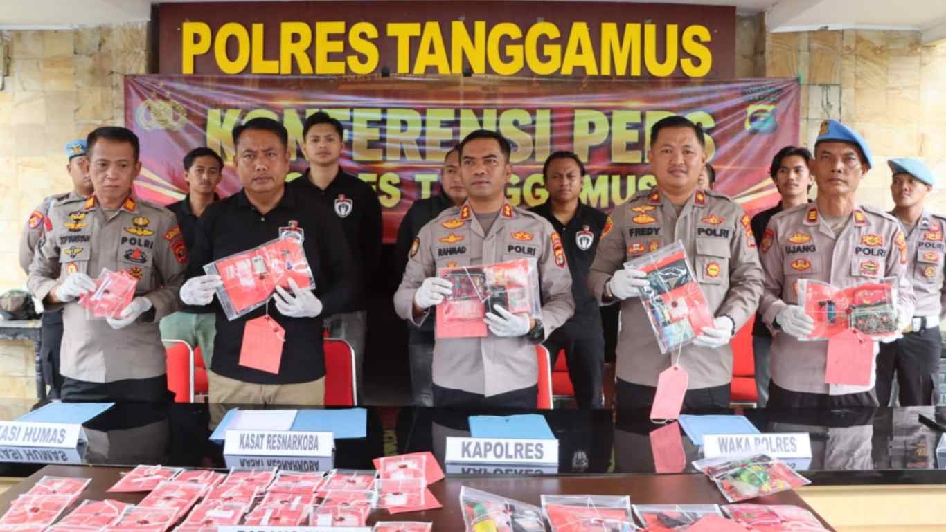Operasi Antik Krakatau 2026, Polres Tanggamus Ungkap 25 Kasus Narkotika dan Amankan 27 Tersangka