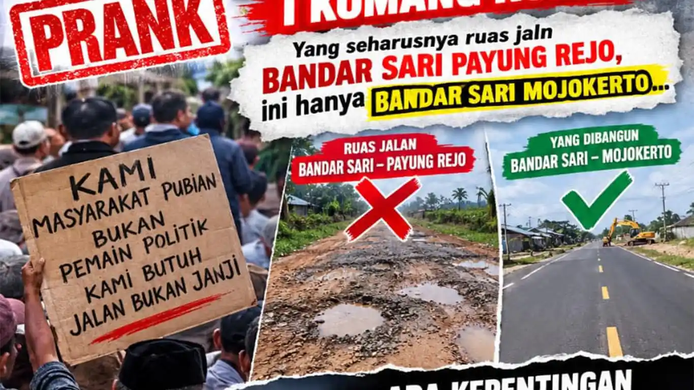 Warga Pubian Pertanyakan Prioritas Pembangunan Jalan Bandar Sari–Payung Rejo